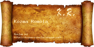 Kozma Romola névjegykártya