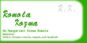 romola kozma business card